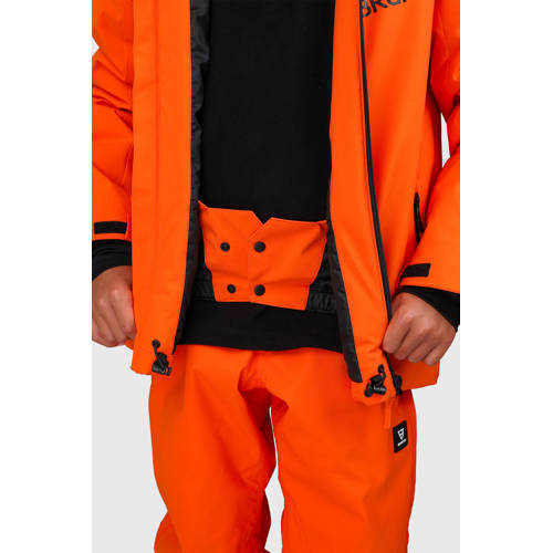 Brunotti ski-jas Navigaty oranje Skijack Jongens/Meisjes Polyester Capuchon - maat 164 afbeelding