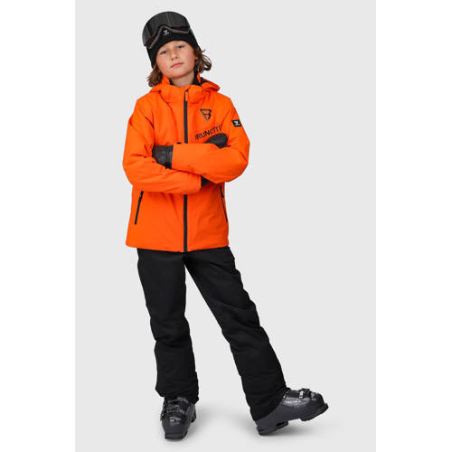 Brunotti ski-jas Navigaty oranje Skijack Jongens/Meisjes Polyester Capuchon - maat 140 afbeelding