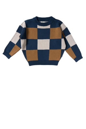 trui donkerblauw fijn gebreid
