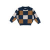 Your Wishes trui donkerblauw fijn gebreid