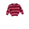 Your Wishes gestreepte trui roze grof gebreid