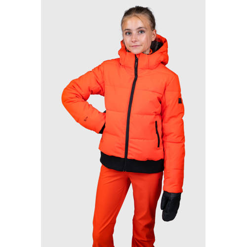 Brunotti ski-jas Suncrowny oranje Skijack Meisjes Polyester Capuchon Effen - maat 128 afbeelding