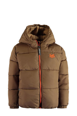 gewatteerde jas bruin