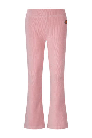 fluwelen flared flared broek roze