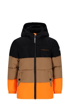 gewatteerde jas winter oranje