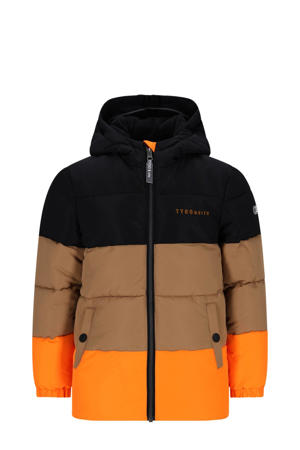 gewatteerde jas winter oranje