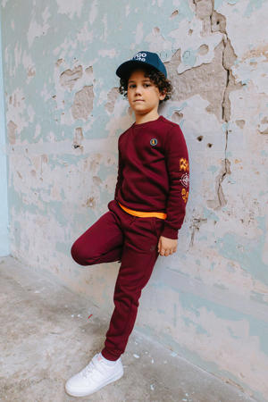 regular sweatpant donkerrood