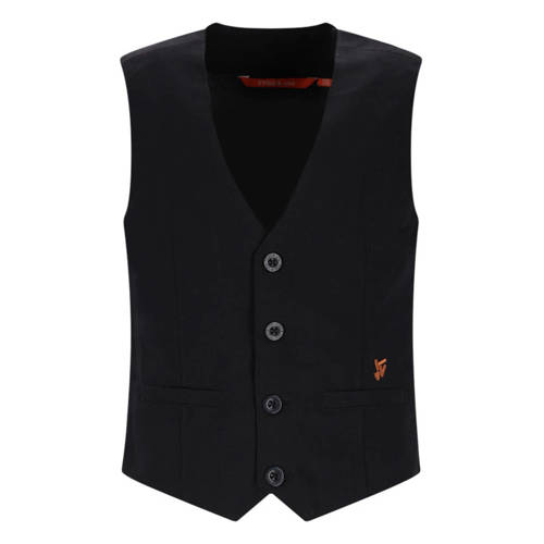 TYGO & vito gilet zwart Jongens Polyester V-hals Effen - maat 98/104 afbeelding