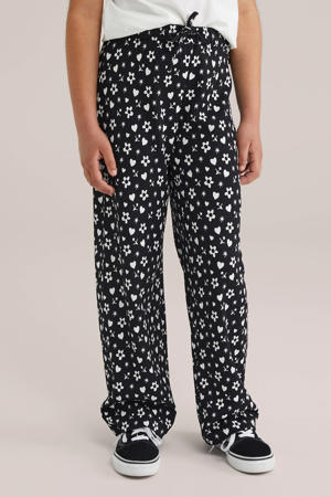 straight casual broek zwart