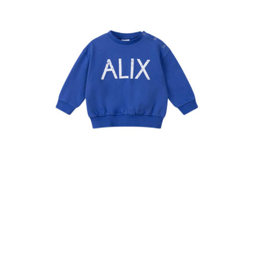 Alix Mini sweater met backprint blauw Backprint - maat 158/164 afbeelding