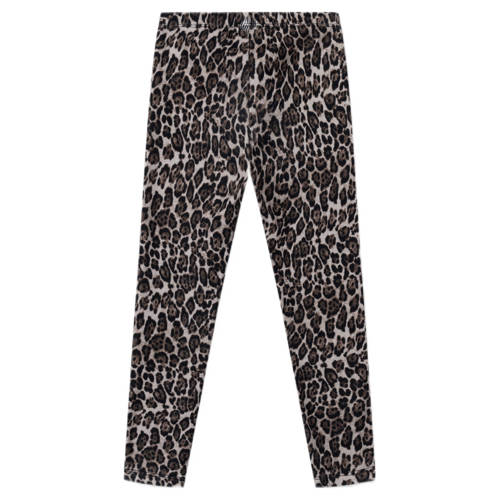 Alix Mini legging bruin Meisjes Viscose Dierenprint - maat 134/140 afbeelding