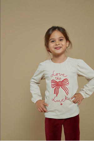 flared broek bordeaux rood Queen Of Hearts
