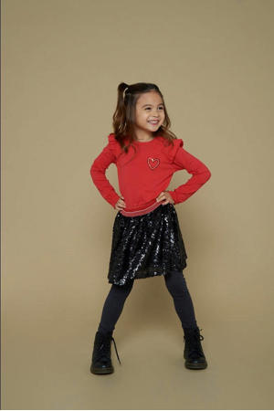 pailletten rok antraciet Queen Of Hearts
