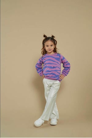 wide leg casual broek zilver