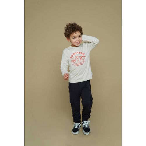 Sturdy regular casual broek zwart Jongens Stretchkatoen Effen - maat 128 afbeelding