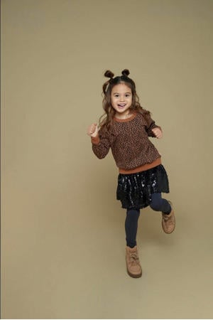 sweater bruin/zwart Queen Of Hearts