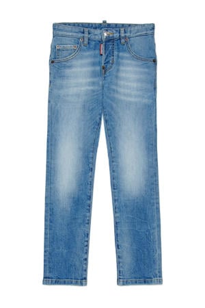 straight leg jeans medium blue denim