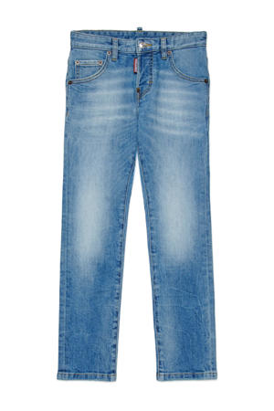 straight leg jeans medium blue denim