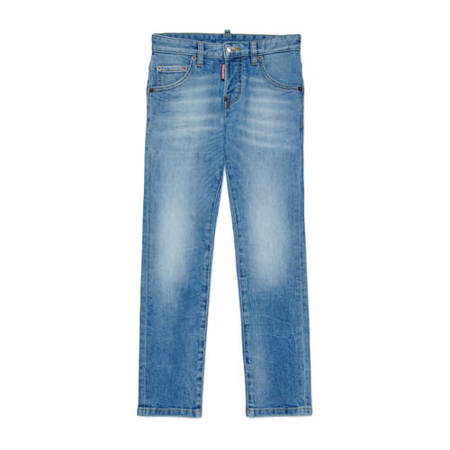 Dsquared2 straight leg jeans medium blue denim Blauw Jongens Katoen Effen - maat 176 afbeelding