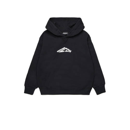 Dsquared2 hoodie zwart Sweater Jongens Katoen Capuchon Tekst - maat 176 afbeelding