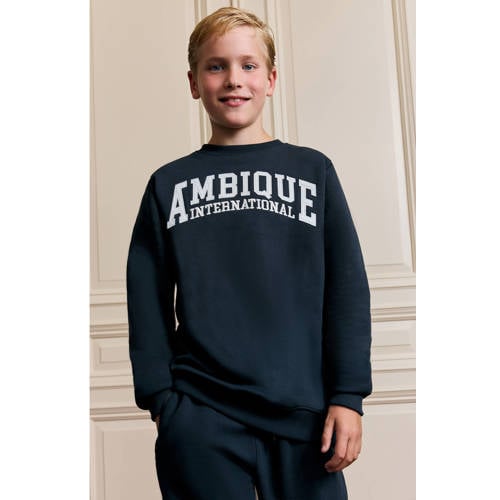 Ambique sweater marineblauw Printopdruk