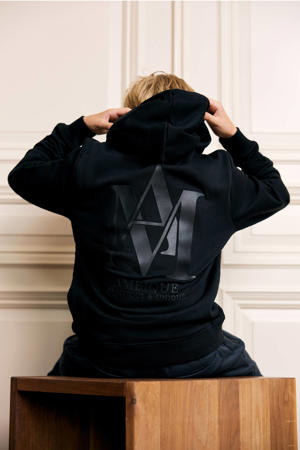 hoodie met backprint zwart