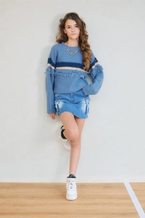 trui blauw gebreid
