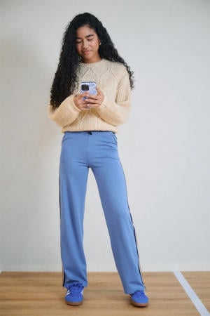 regular casual broek blauw