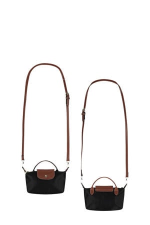 crossbody tas zwart/bruin