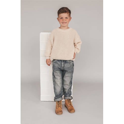 Your Wishes regular waist regular fit jeans medium blue denim Blauw Effen - maat 104 afbeelding