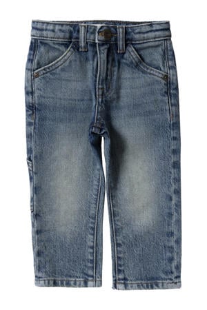 regular waist regular fit jeans medium blue denim