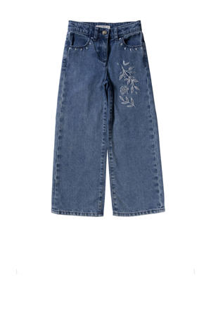 wide leg wide leg jeans medium blue denim