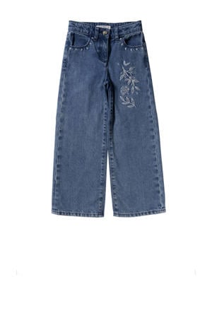 wide leg wide leg jeans medium blue denim