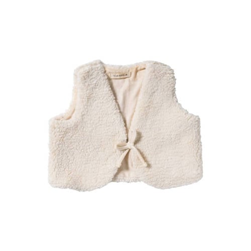 Your Wishes teddy gilet ecru Effen - maat 50 | Gilet van Your Wishes afbeelding