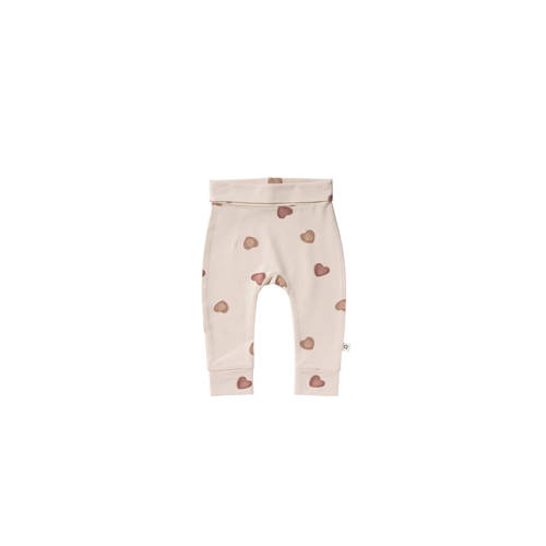 Your Wishes regular casual broek met hartjes ecru Meisjes Stretchkatoen - maat 68 afbeelding