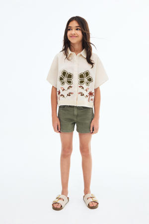 denim regular short kaki