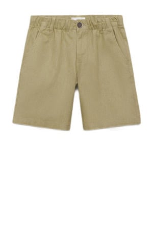 linnen regular casual short kaki
