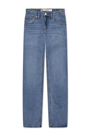 slim fit straight leg jeans medium blue denim