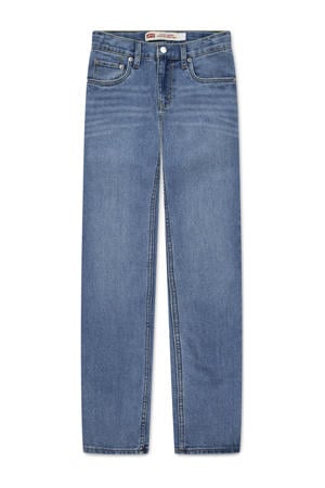 slim fit straight leg jeans medium blue denim