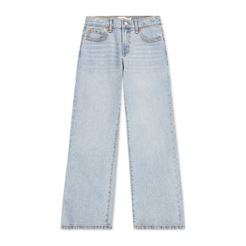 Levi's wide leg jeans light blue denim Blauw Meisjes Katoen Effen - maat 164 afbeelding