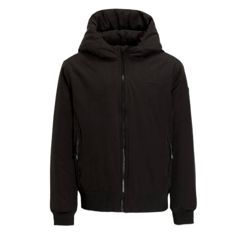 Ballin winterjas zwart Jongens Polyester Capuchon Effen - maat 164 afbeelding