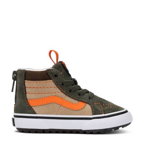 VANS MTE SK8-Hi sneakers donkergroen/beige/oranje Jongens/Meisjes Suede - maat 25 afbeelding