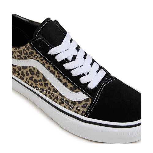 VANS Old Skool sneakers zwart/ecru Jongens/Meisjes Canvas Dierenprint