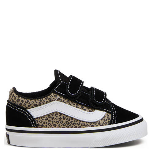 VANS Old Skool sneakers zwart/panterprint Jongens/Meisjes Canvas Dierenprint - maat 22 afbeelding