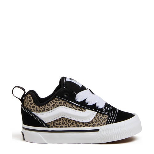 VANS Knu Skool sneakers zwart/camel Jongens/Meisjes Canvas Panterprint - maat 19 afbeelding