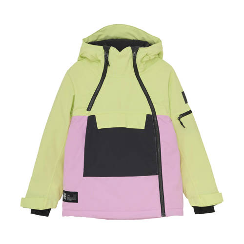 Color Kids ski-jas limegroen Skijack Jongens/Meisjes Polyester Capuchon - maat 152 afbeelding