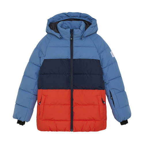Color Kids ski jas blauw/oranje Skijack Jongens/Meisjes Polyester Capuchon - maat 152 afbeelding