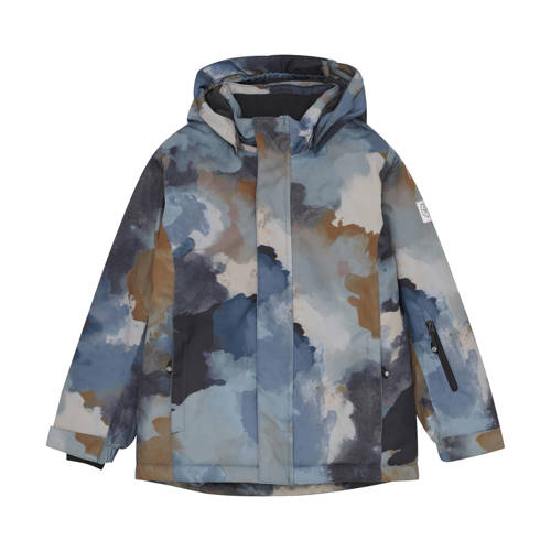 Color Kids ski jas blauw Skijack Jongens/Meisjes Polyester Capuchon All over print - maat 128 afbeelding