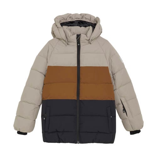 Color Kids ski jas bruin/zwart Skijack Jongens/Meisjes Polyester Capuchon - maat 152 afbeelding