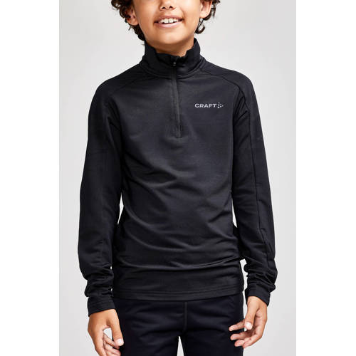 Craft sportsweater Core Gain JR zwart Jongens/Meisjes Polyester Opstaande kraag - maat 146 afbeelding